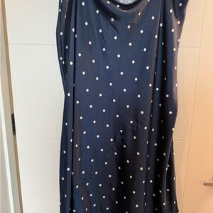 Navy Polka Dot Skirt